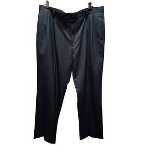 Executive Men's Wool Dress Pants Charcoal Gray Pleated 38x30 Slacks‎ Business
